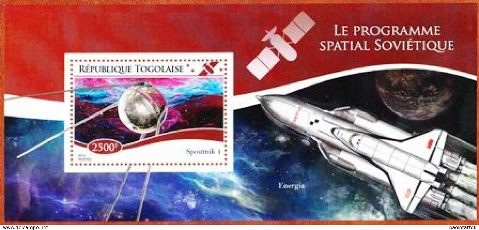 Togo,2014- Le Programme Spatial Soviètique,. Spoutnik 1. 2500F- Block NewNH - Africa