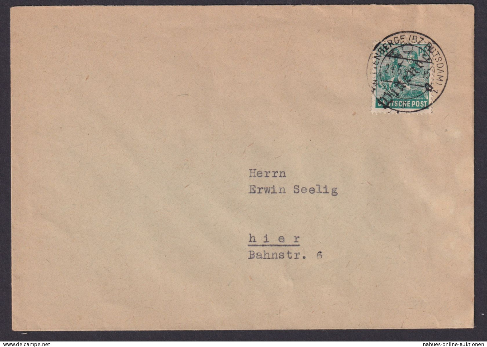 SBZ Bezirksstempel Handstempelsufdruck Brief EF 16 Pfg Wittemberg Sachsen Anhalt - Other & Unclassified