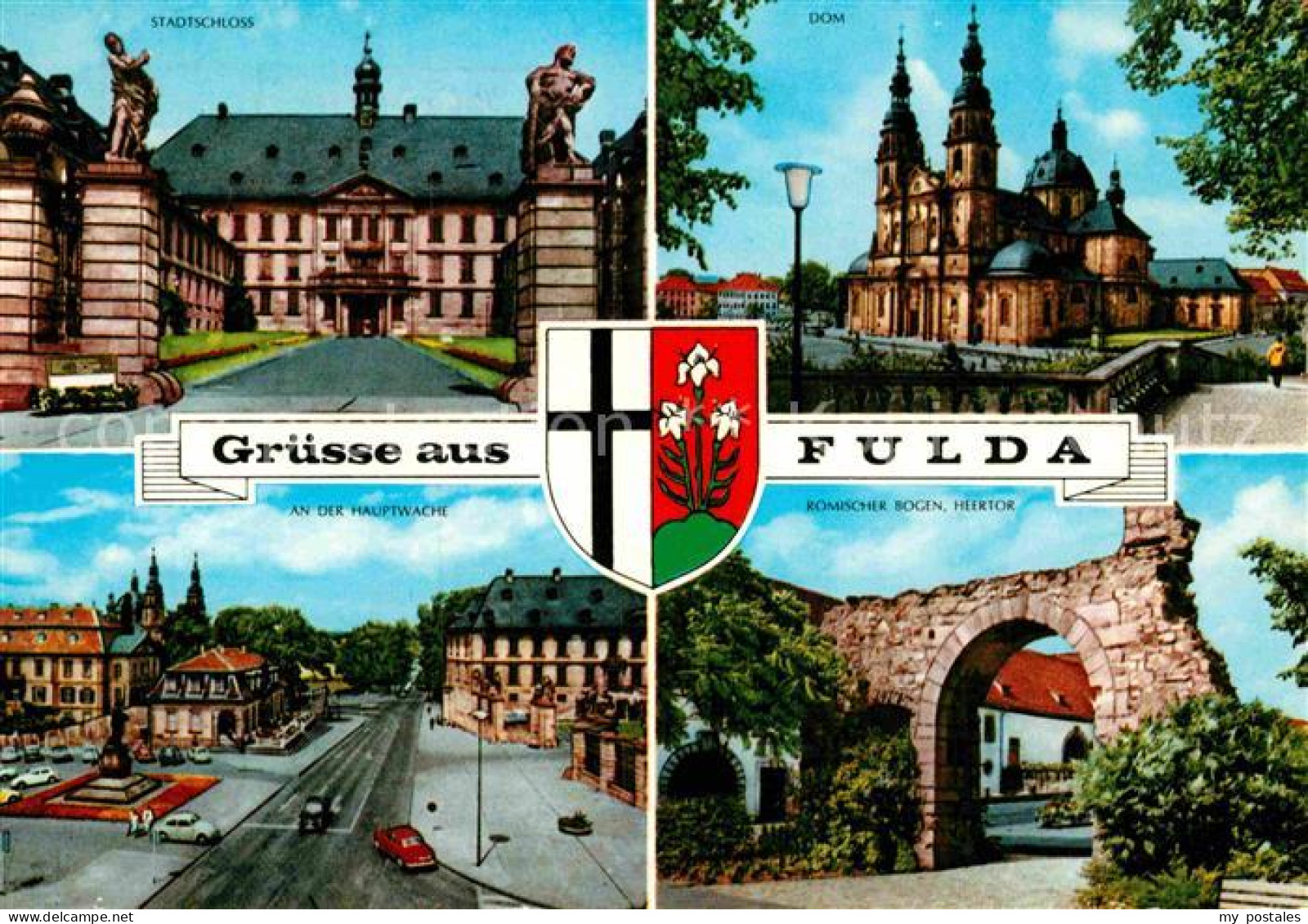 72917719 Fulda Stadtschloss Dom Roemischer Bogen Heertor Hauptwache Fulda - Fulda