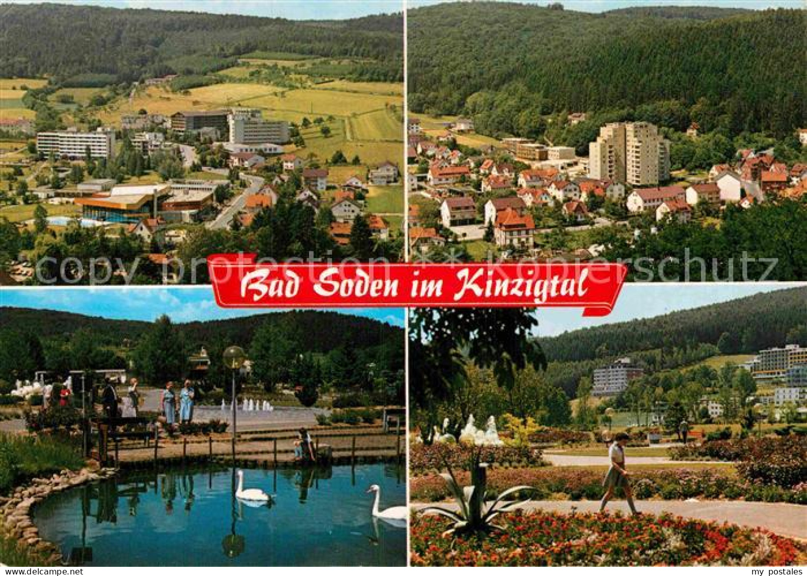 72917066 Bad Soden-Salmuenster Fliegeraufnahme Park Schwanenteich Bad Soden-Salm - Sonstige & Ohne Zuordnung
