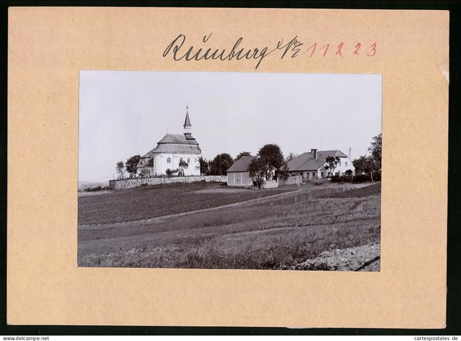 Fotografie Brück & Sohn Meissen, Ansicht Rumburg I. B., Blick Auf Die Evangelische Kirche  - Lieux