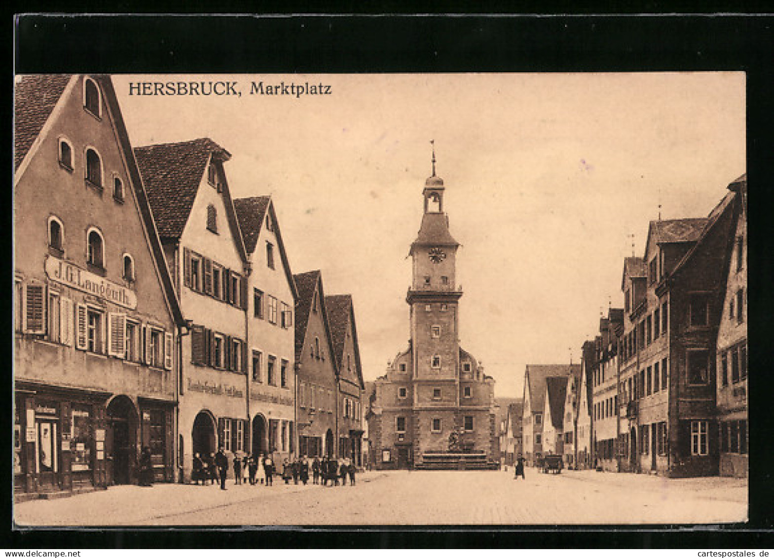 AK Hersbruck, Unterer Marktplatz Mit Geschäften  - Hersbruck