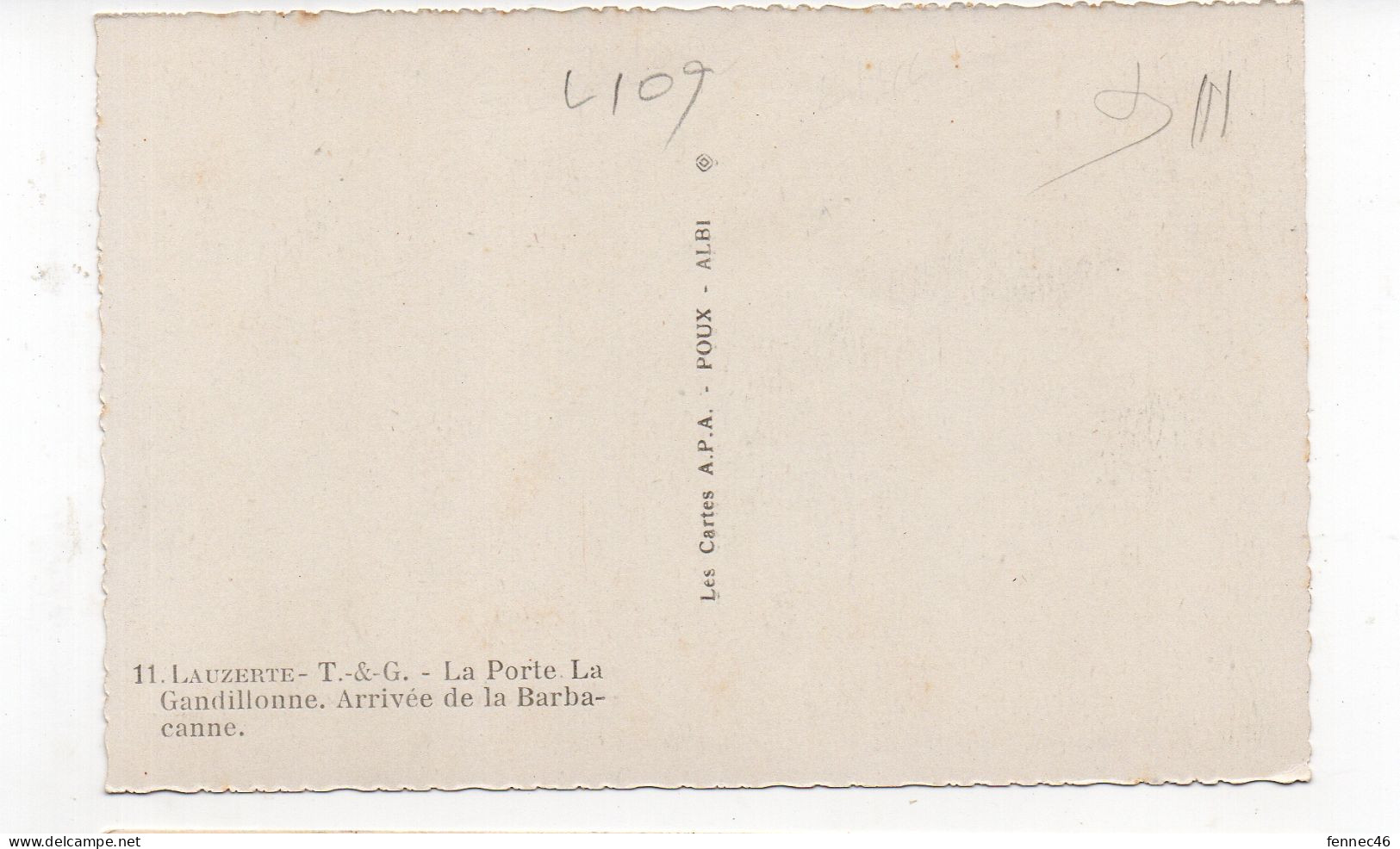 82 - LAUZERTE - La Porte - La Gandillonne. Arrivée De La Barbacanne  (L109) - Lauzerte