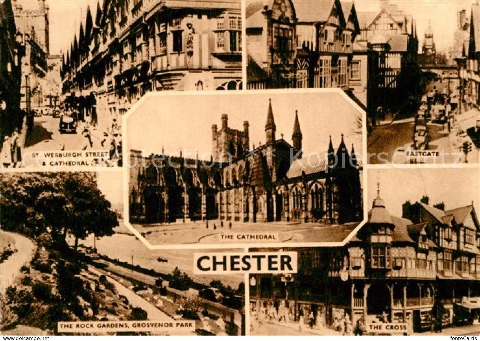 72938268 Chester Cheshire St Werburgh Street Cathedral Rock Gardens Grosvenor Pa - Andere & Zonder Classificatie