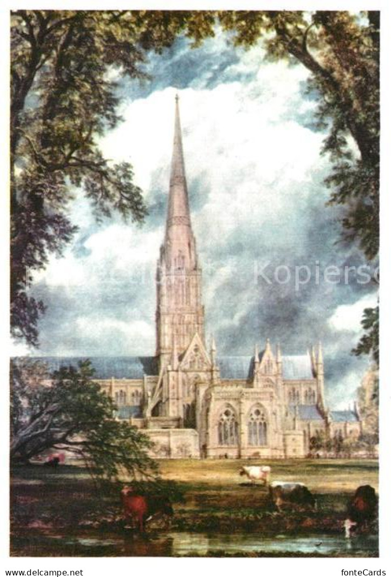 72926796 Salisbury Wiltshire Cathedral Kathedrale Kuenstlerkarte  - Autres & Non Classés