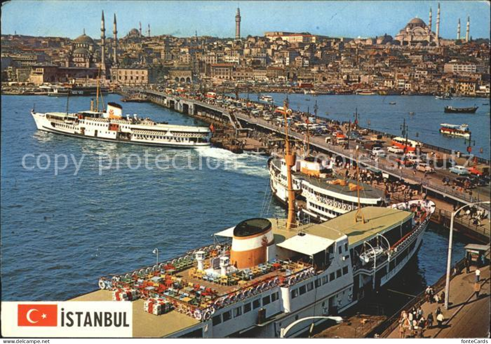 72922820 Istanbul Constantinopel Fliegeraufnahme Galate Bridge Mosque And Sueley - Turkey