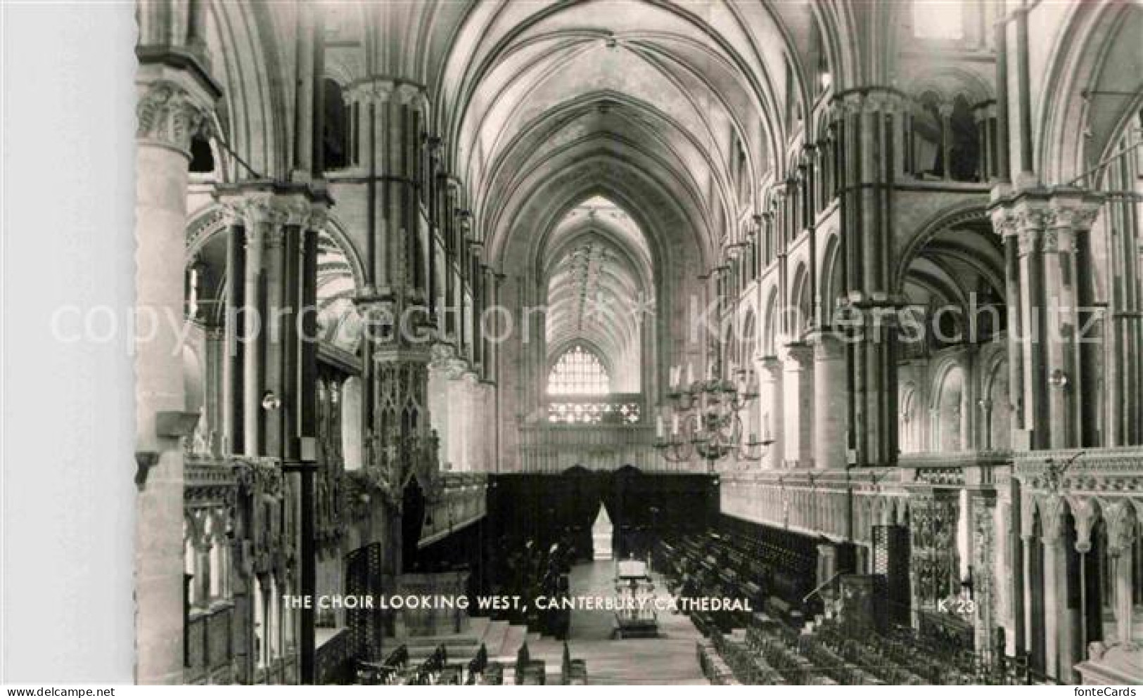 72910815 Canterbury Kent Cathedral Choir Valentines Postcard  - Andere & Zonder Classificatie