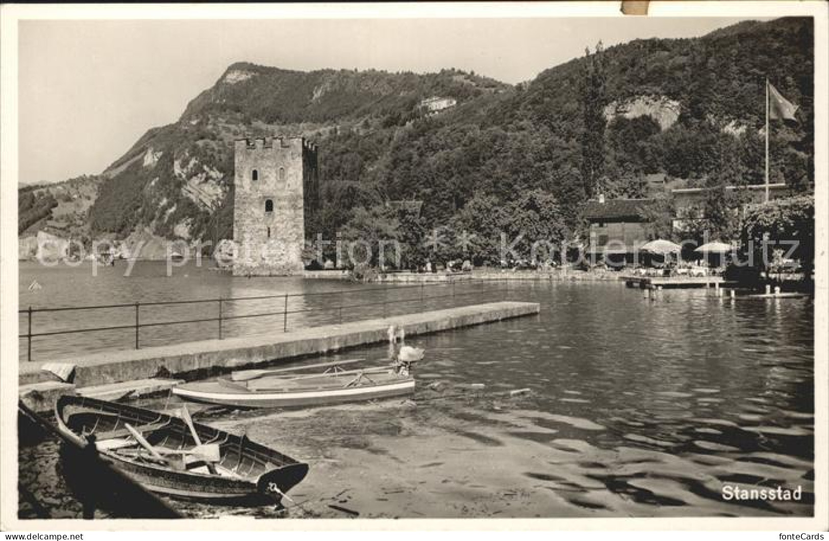 12046166 Stansstad Partie Am Vierwaldstaettersee Turm Stansstad - Autres & Non Classés