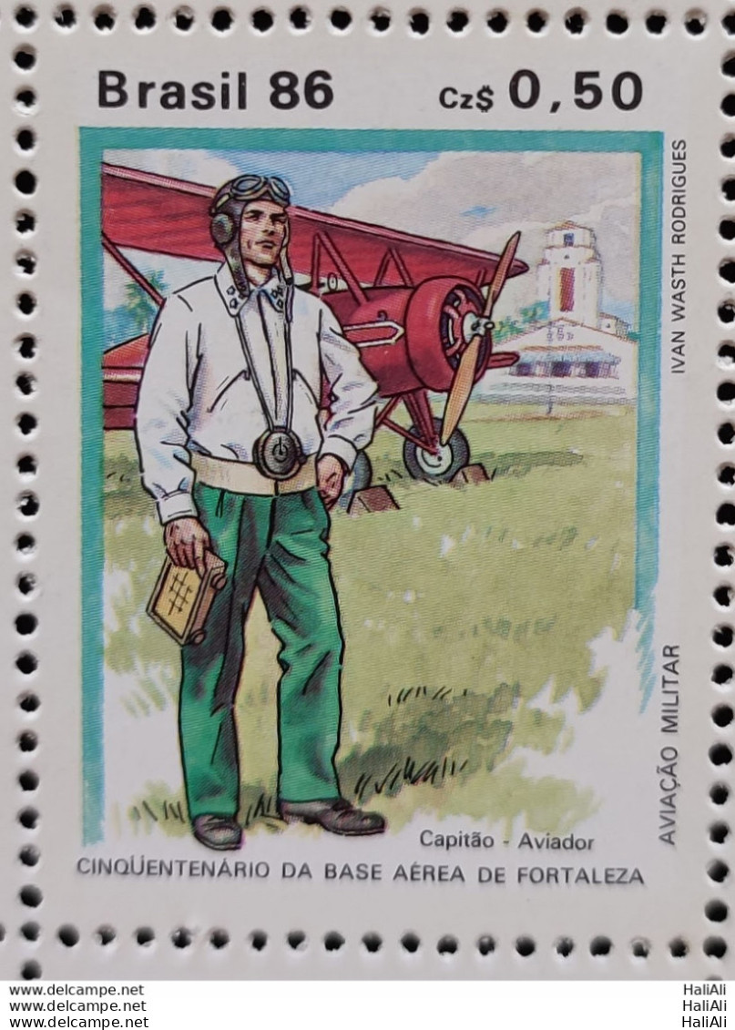 C 1540 Brazil Stamp Airplane Aeronautical Military Costumes And Uniforms 1986 - Unused Stamps