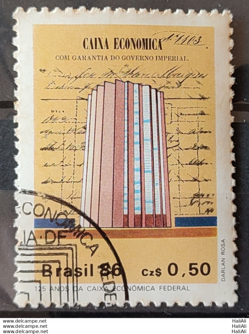 C 1529 Brazil Stamp Bank Caixa Economica Federal Economy 1986 Circulated 4 - Oblitérés