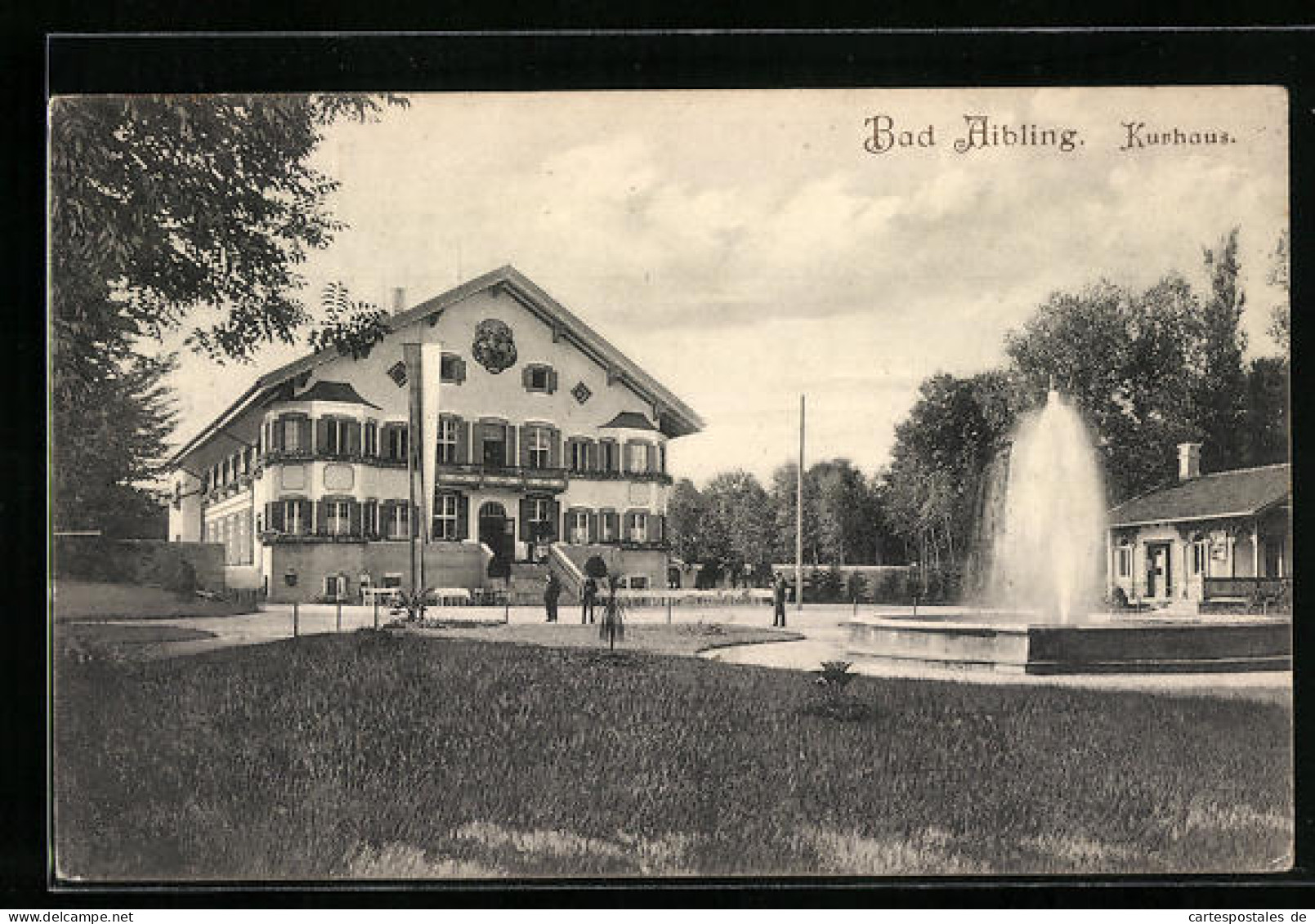 AK Bad Aibling, Kurhotel Mit Springbrunnen  - Bad Aibling