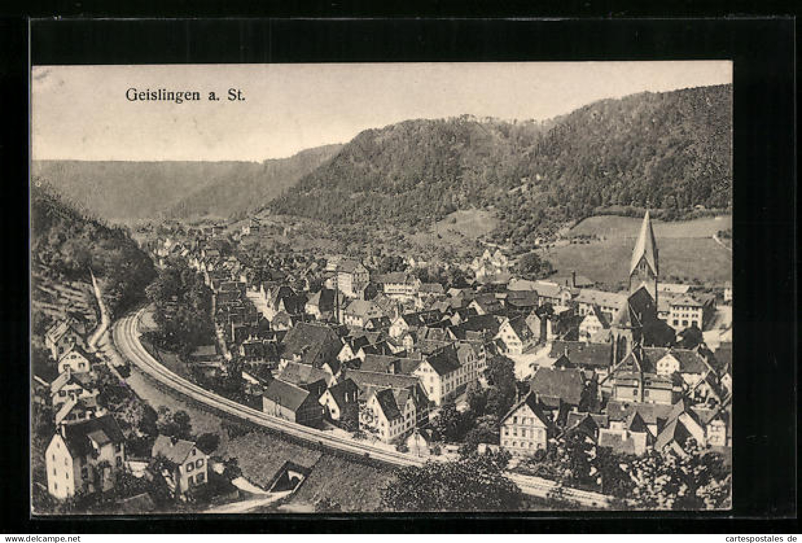 AK Geislingen A. St., Panoramablick Aus Der Vogelschau  - Geislingen