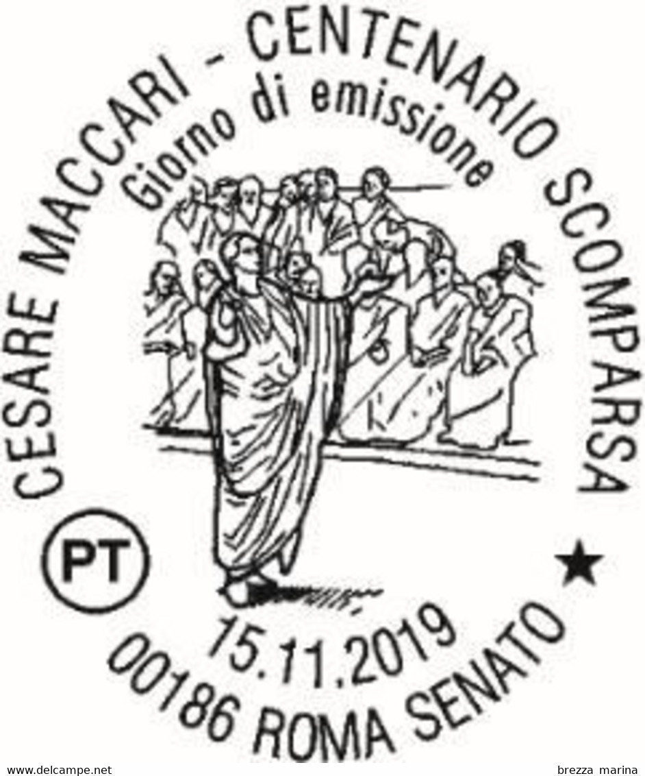 ITALIA - Usato - 2019 - 100 Anni Della Morte Di Cesare Maccari - Cicerone Contro Catilina - B - 2011-20: Afgestempeld