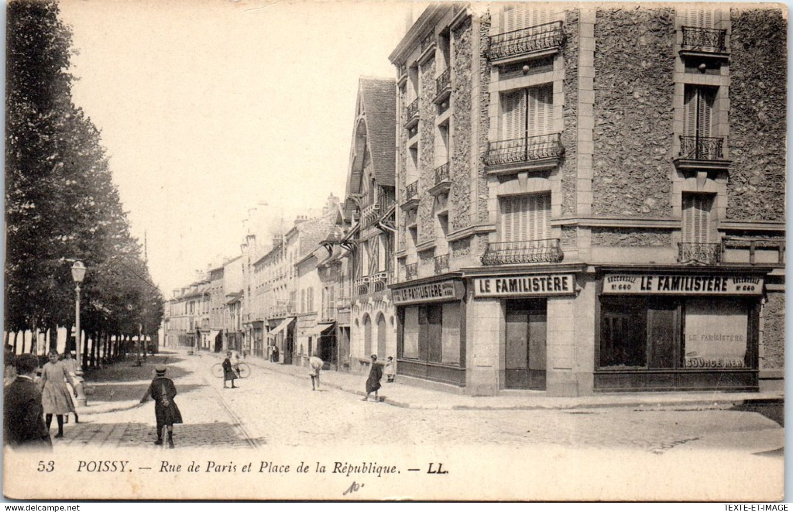 78  POISSY - Rue De Paris Et Place De La Republique  - Poissy