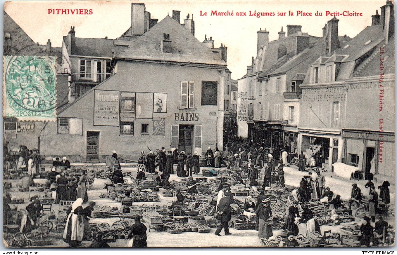 45 PITHIVIERS - Le Marche Aux Legumes, Place Du Petit Cloitre  - Pithiviers