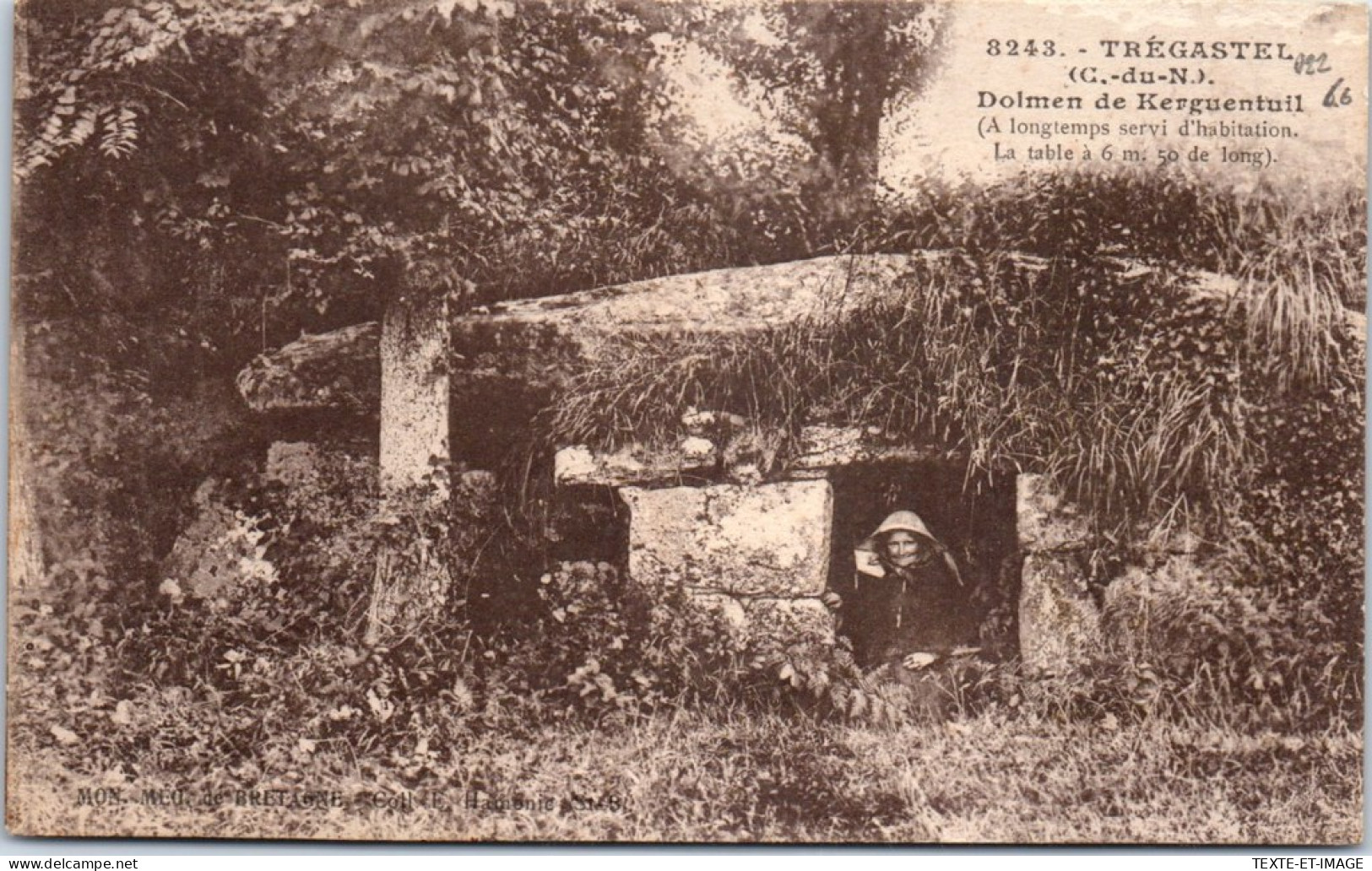 22 TREGASTEL - Le Dolmen De Kerguentuil. - Trégastel