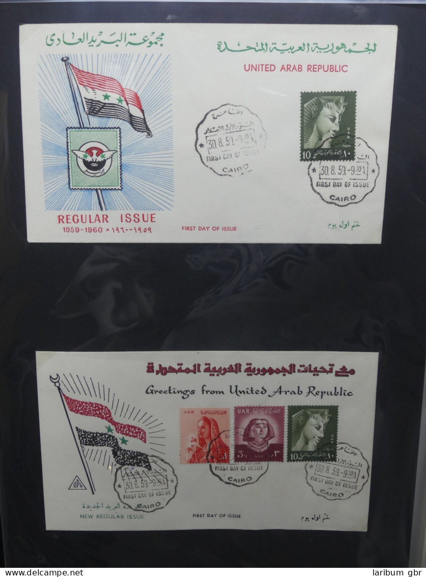 UAR Ägypten FDCs ab 1953 besammelt über 150 Stück im Ringbinder #LY694