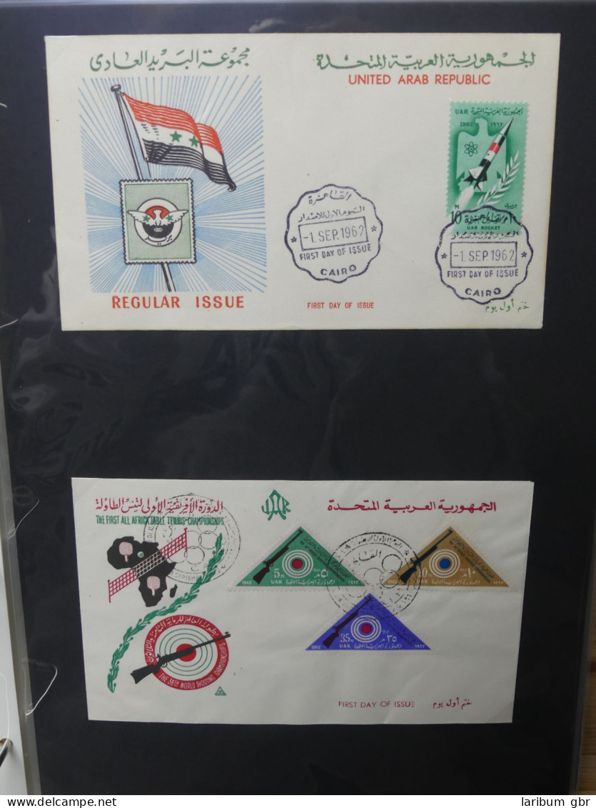 UAR Ägypten FDCs ab 1953 besammelt über 150 Stück im Ringbinder #LY694