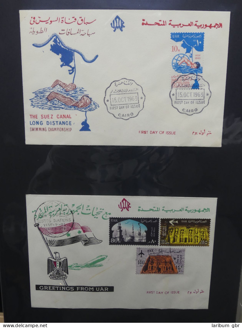 UAR Ägypten FDCs ab 1953 besammelt über 150 Stück im Ringbinder #LY694