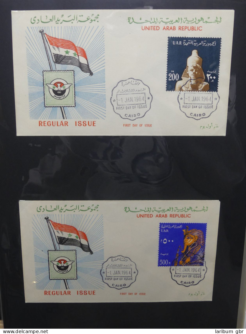 UAR Ägypten FDCs ab 1953 besammelt über 150 Stück im Ringbinder #LY694