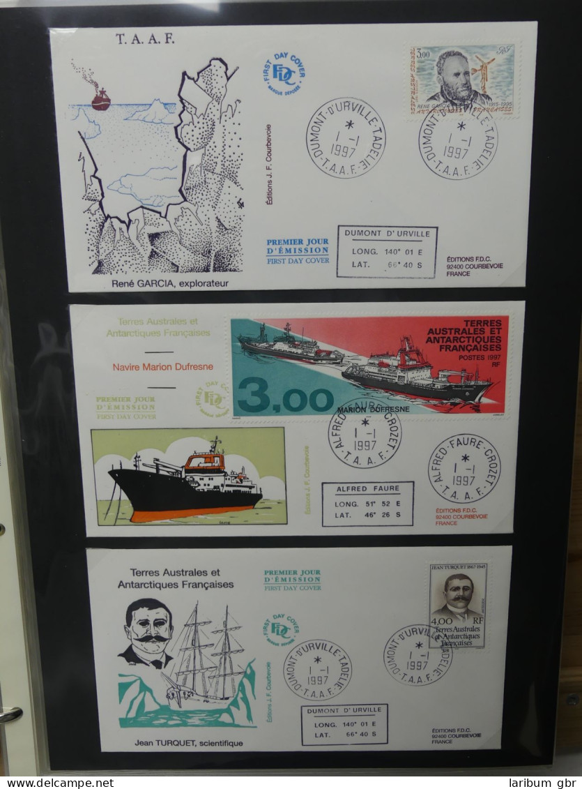 Frankreich und Gebiete FDCs ab 2002 besammelt im Ringbinder #LY693