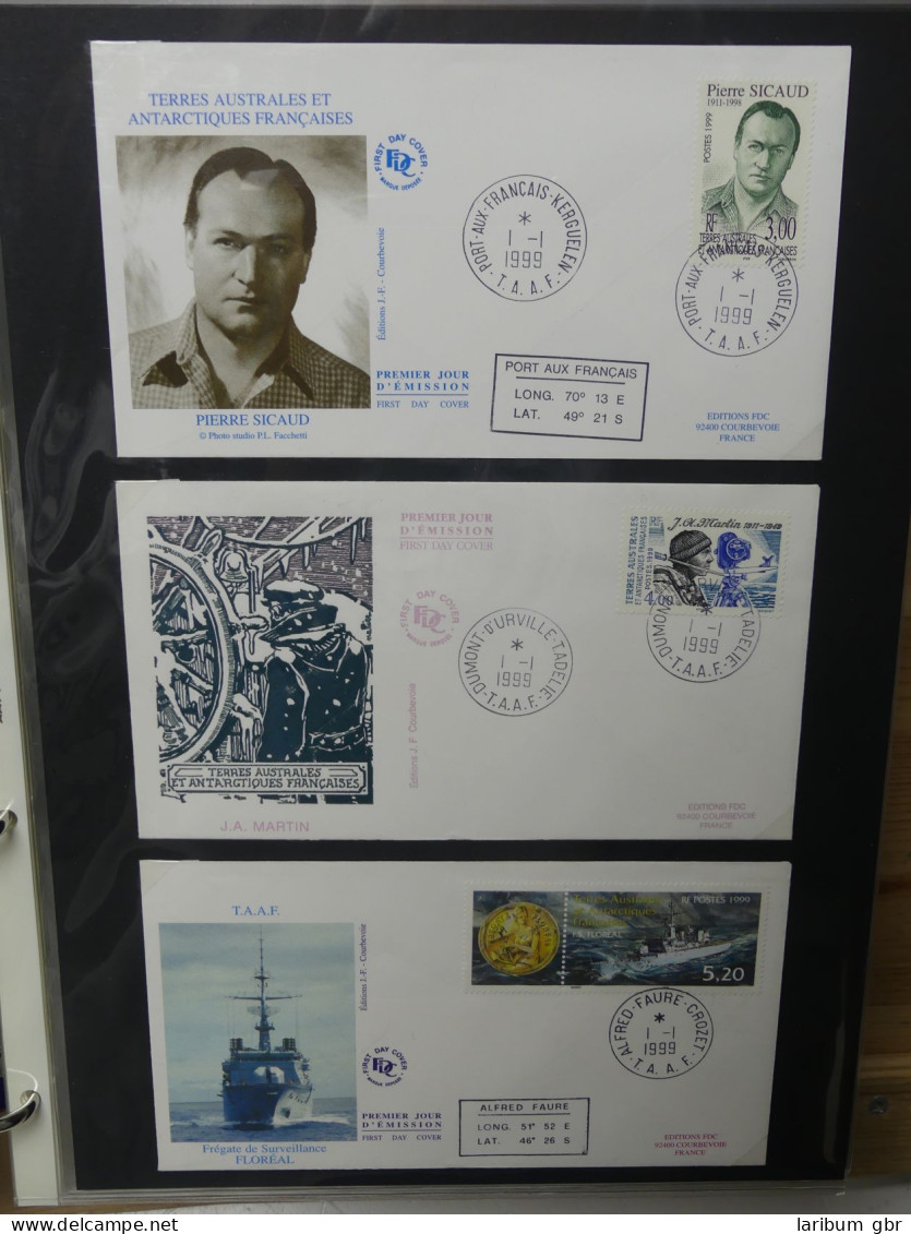 Frankreich und Gebiete FDCs ab 2002 besammelt im Ringbinder #LY693