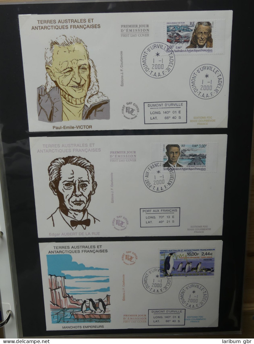 Frankreich und Gebiete FDCs ab 2002 besammelt im Ringbinder #LY693