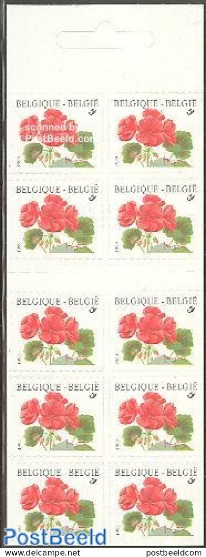 Belgium 1999 Flowers Booklet, Mint NH, Nature - Flowers & Plants - Stamp Booklets - Nuevos