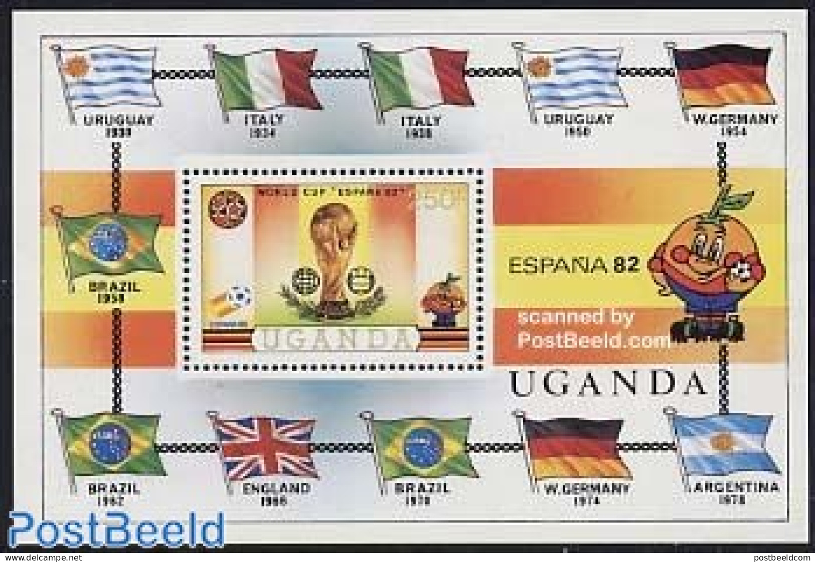 Uganda 1981 World Cup Football S/s, Mint NH, Sport - Football - Autres & Non Classés