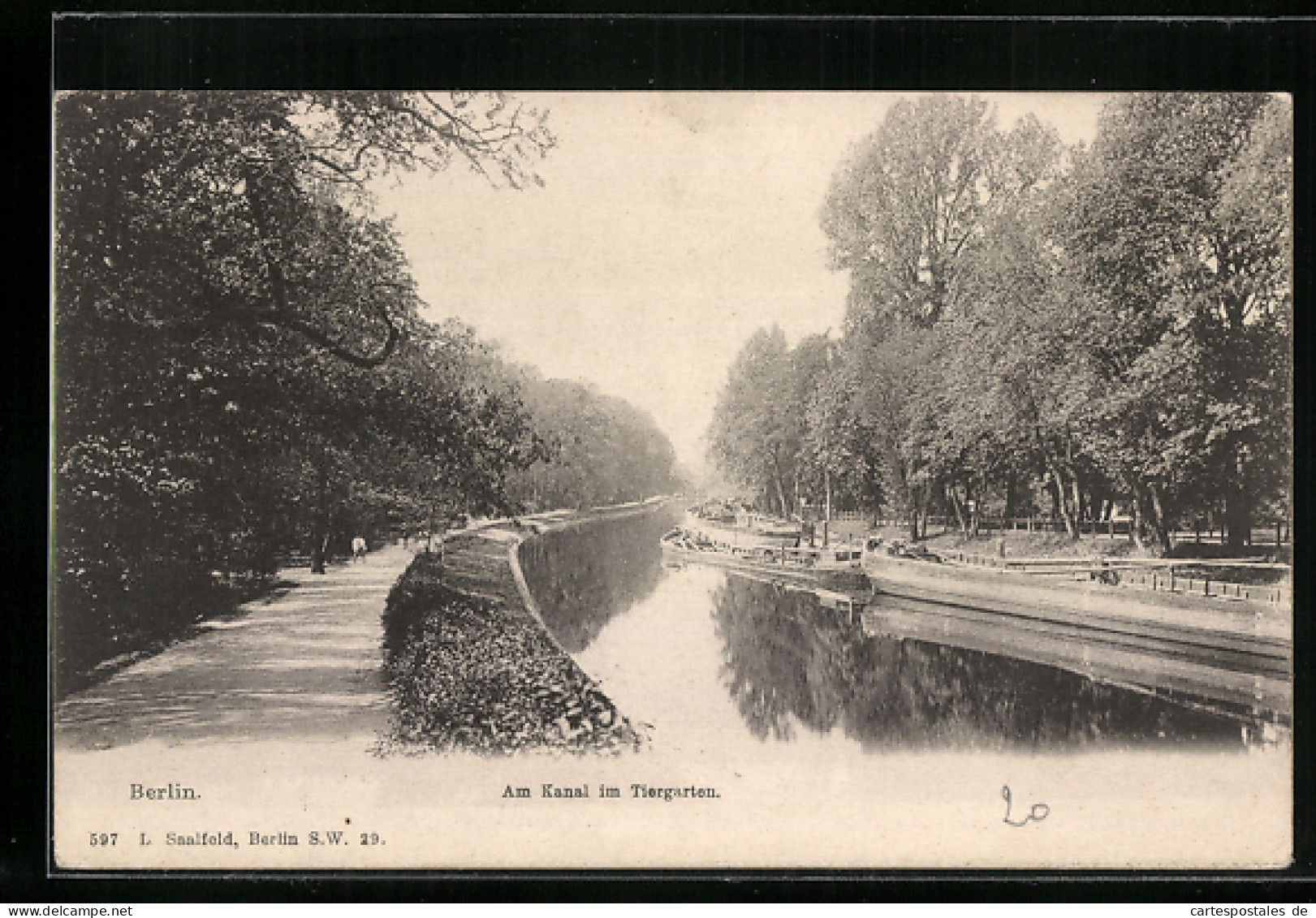 AK Berlin-Tiergarten, Am Kanal Im Tiergarten  - Dierentuin