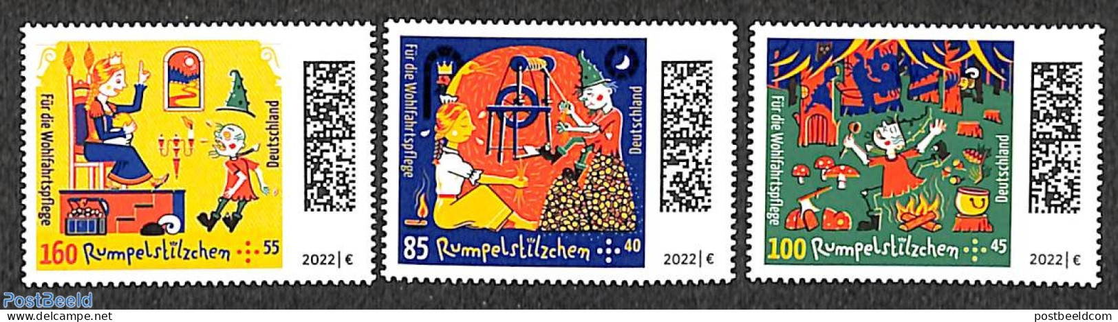 Germany, Federal Republic 2022 Welfare 3v, Mint NH, Art - Fairytales - Neufs