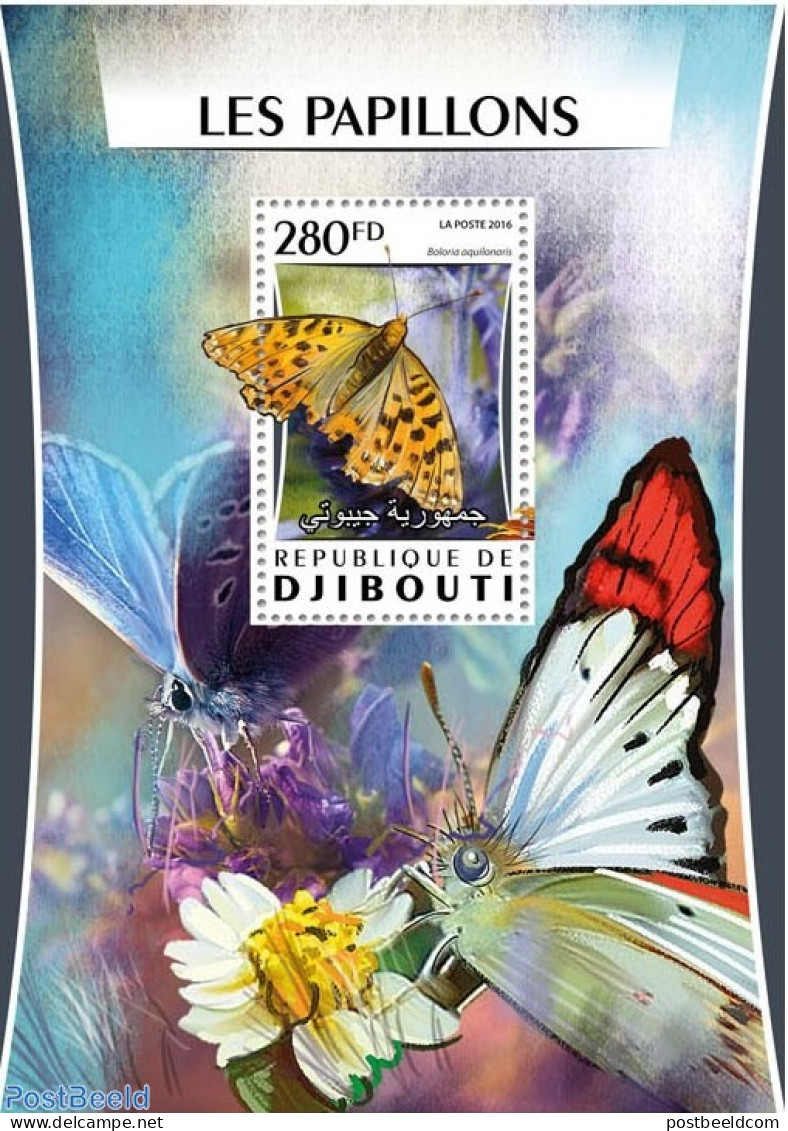 Djibouti 2016 Butterflies, Mint NH, Nature - Butterflies - Flowers & Plants - Djibouti (1977-...)
