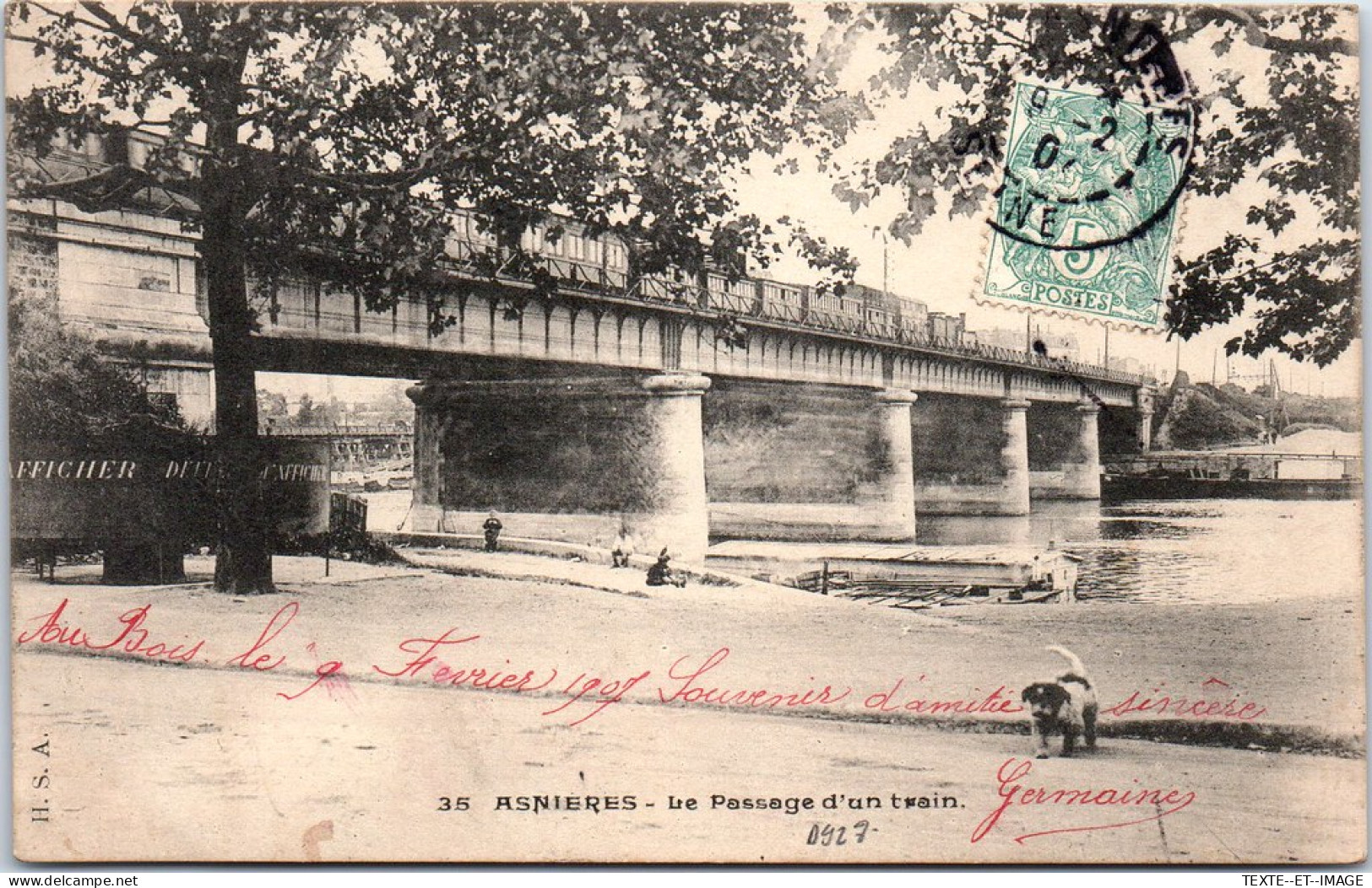 92 ASNIERES SUR SEINE - Le Passage D'un Train. - Asnieres Sur Seine