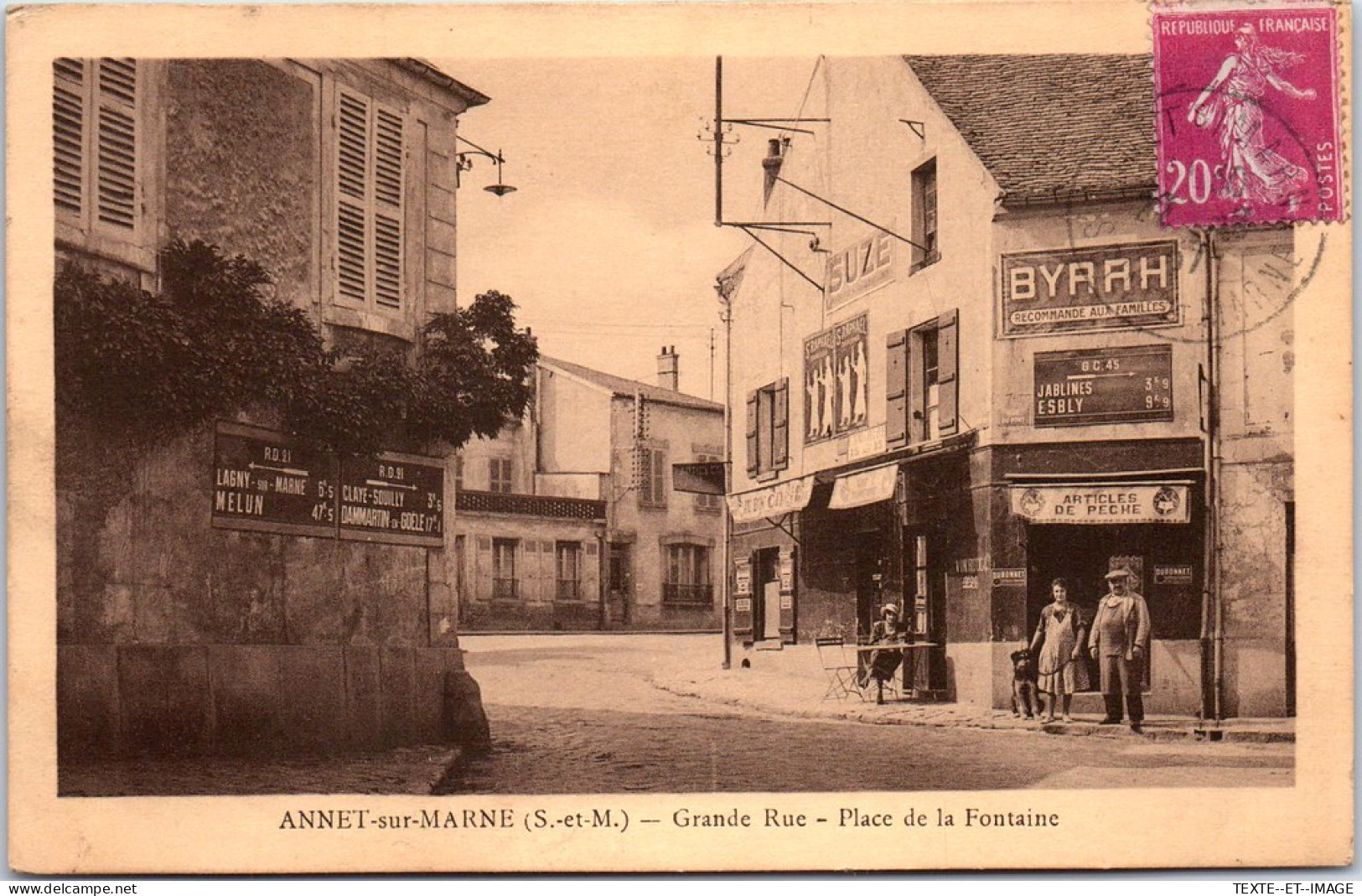 77 ANNET SUR MARNE - La Grande Rue, Place De La Fontaine. - Andere & Zonder Classificatie