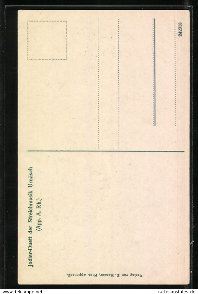 AK Urnäsch, Jodler-Duett Der Streichmusik Urnäsch  - Urnäsch