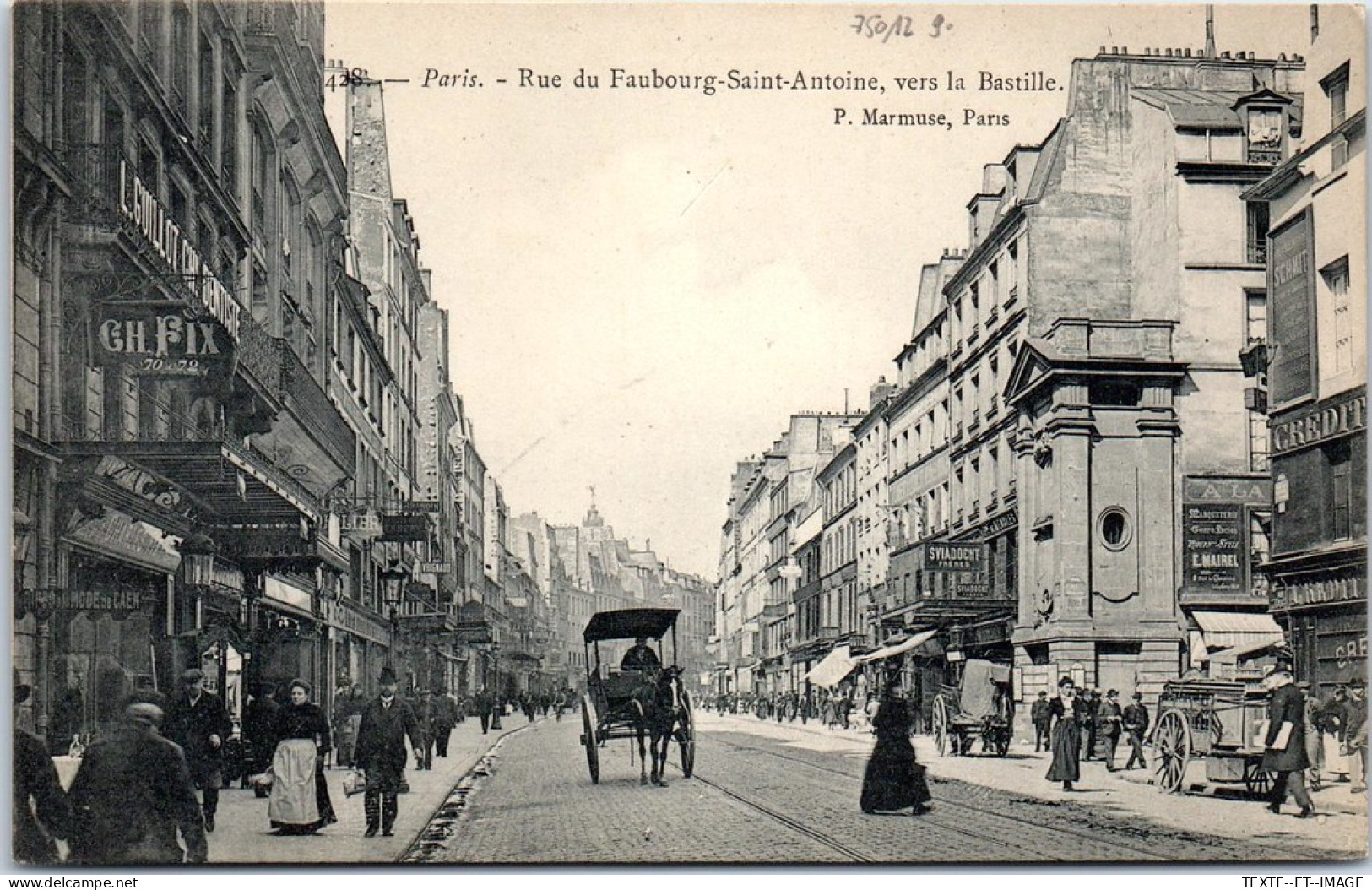 75012 PARIS - Rue Du Fbg St Antoine Vers La Bastille  - Arrondissement: 12