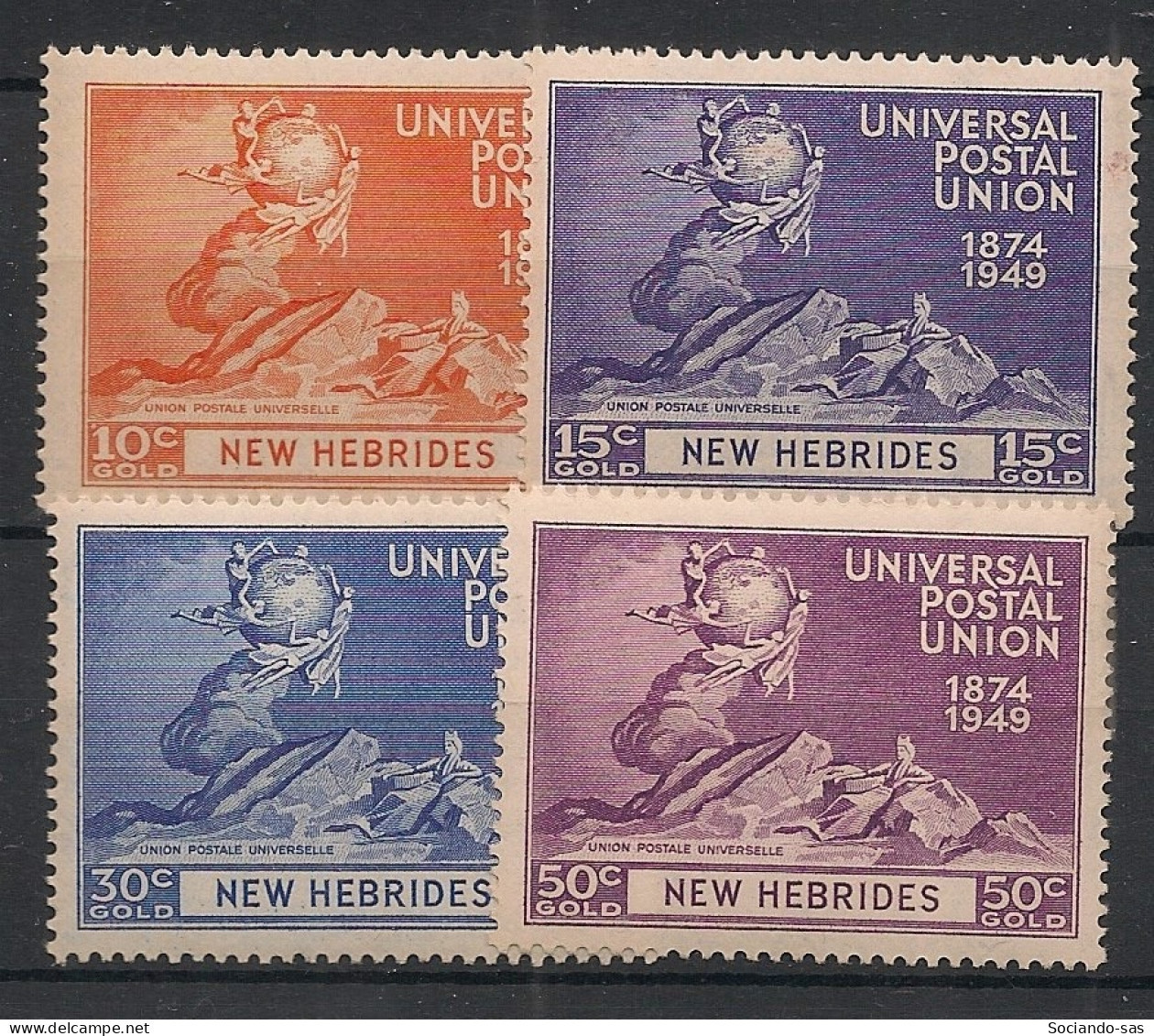 NOUVELLES-HEBRIDES - 1949 - N°YT. 140 à 143 - Série Complète - Neuf Luxe ** / MNH / Postfrisch - Ungebraucht