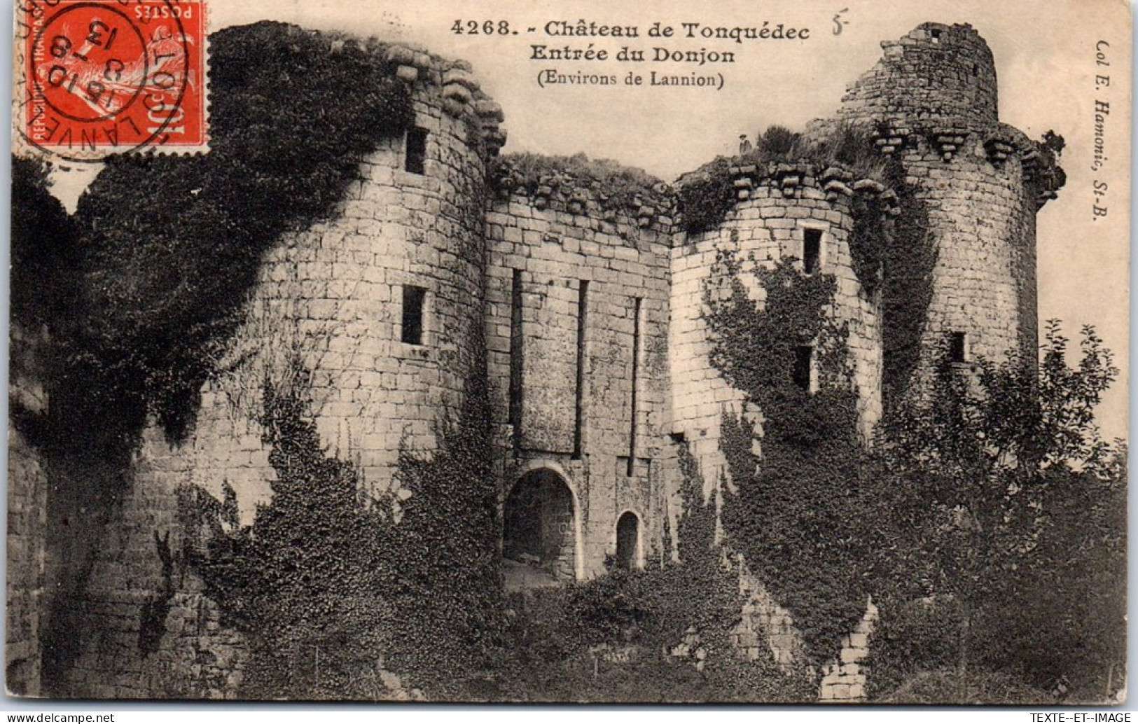 22 TONQUEDEC - Le ChAteau, Entree Du Donjon  - Tonquédec