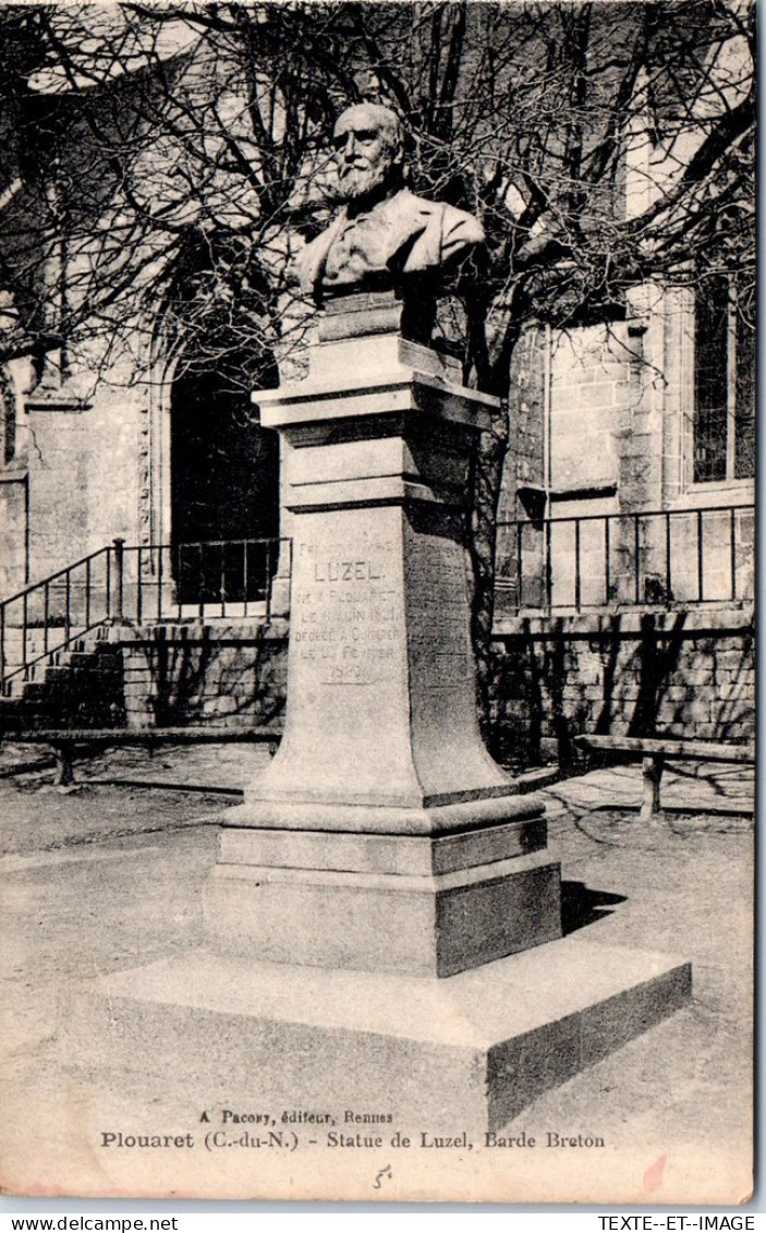 22 PLOUARET - Statue De Luzel Barde Breton  - Plouaret