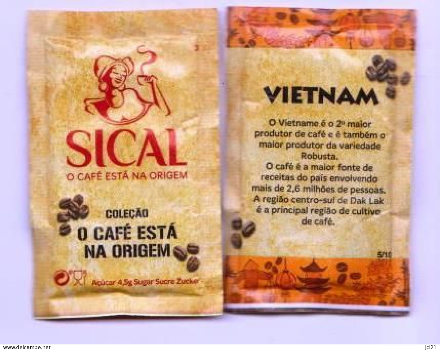 Sachet De Sucre " SICAL " Vietnam  Portugal " (scann Recto-verso) [S314]_Di497 - Sugars