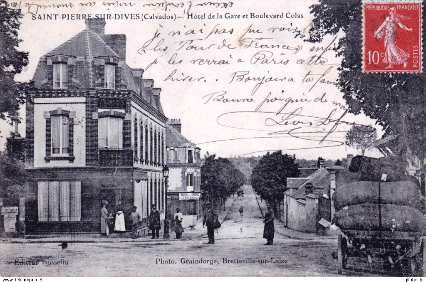 14 - Calvados -  SAINT PIERRE Sur DIVES - Hotel De La Gare Et Boulevard Colas - Andere & Zonder Classificatie