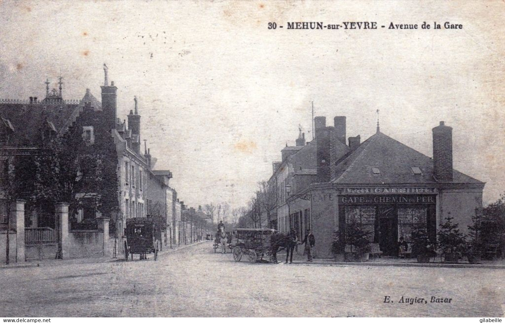 18 - Cher -  MEHUN Sur YEVRE - Avenue De La Gare - Café Du Chemin De Fer - Mehun-sur-Yèvre