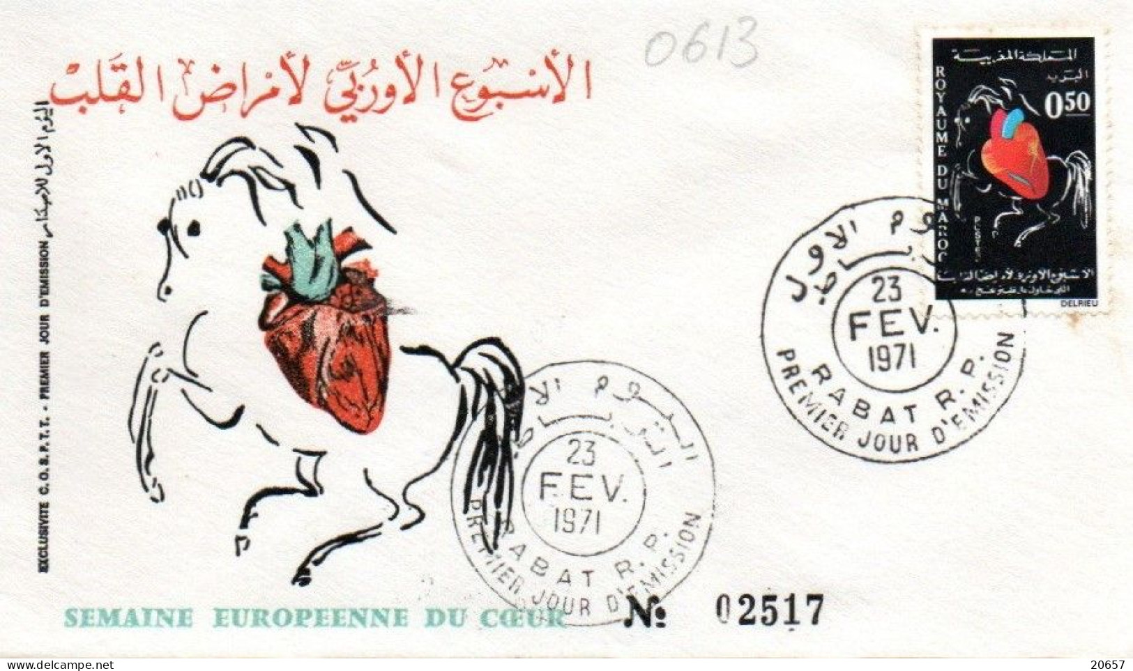 Maroc Al Maghrib 0613 Fdc Coeur, Cardiologie - Other & Unclassified