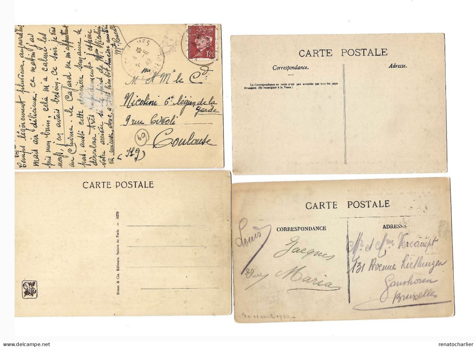 Lot De 8 Cartes Postales"Animaux". - Collections & Lots
