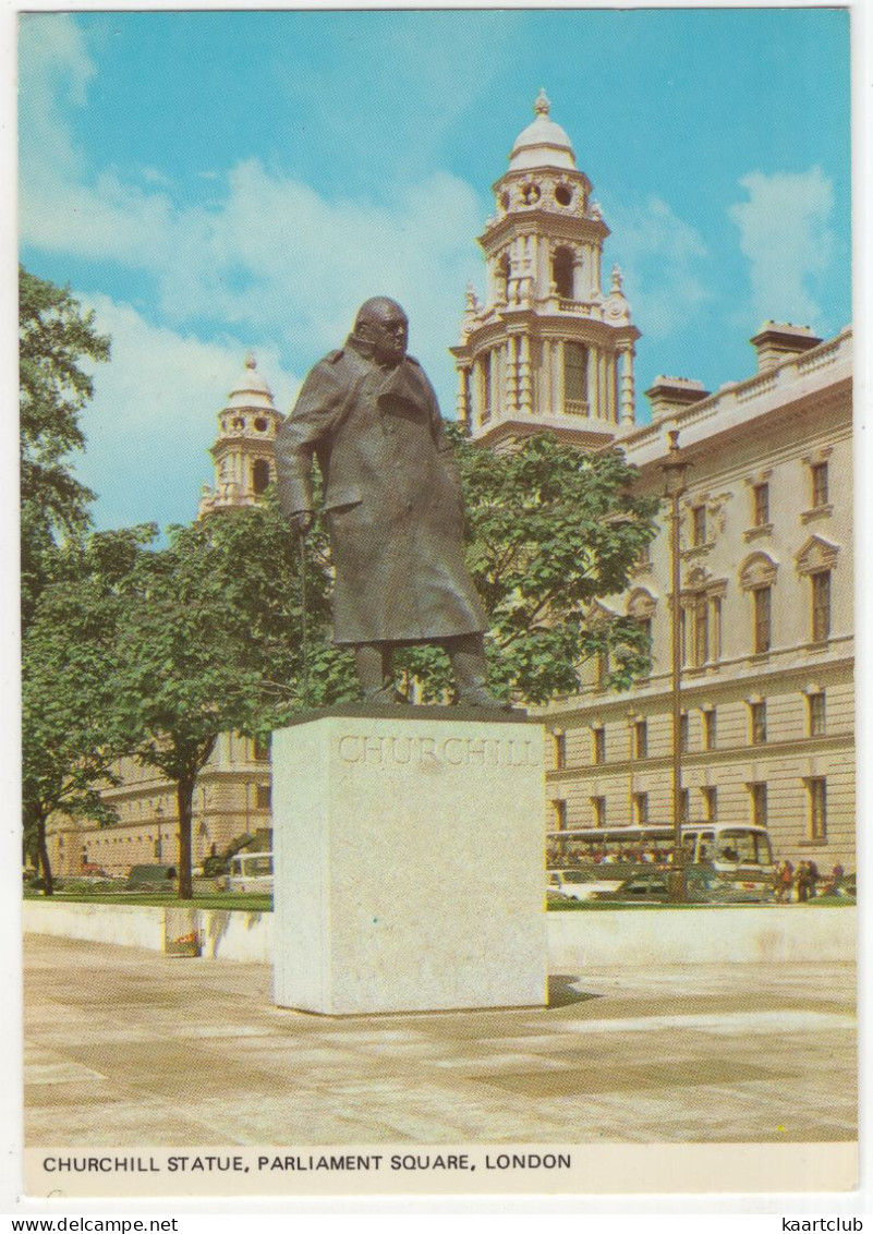 Churchill Statue, Parliament Square, London - (England) - Houses Of Parliament