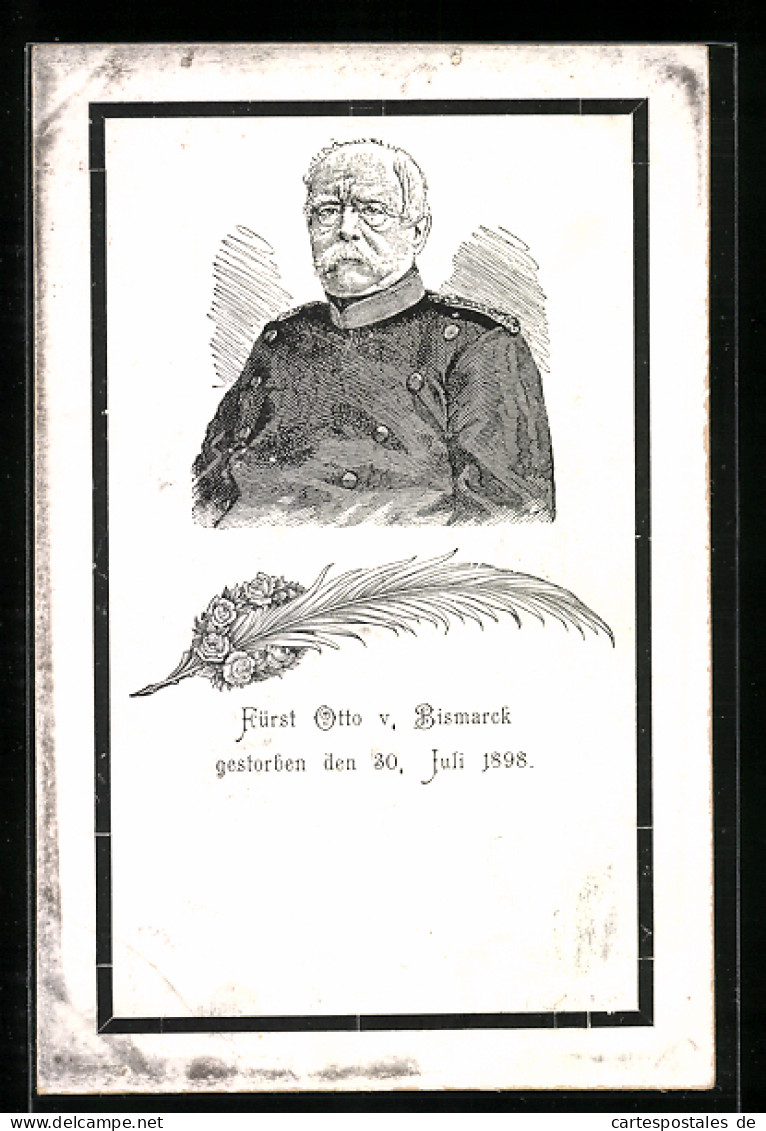 Künstler-AK Fürst Otto Von Bismarck, Gestorben Den 30. Juli 1898  - Historische Persönlichkeiten