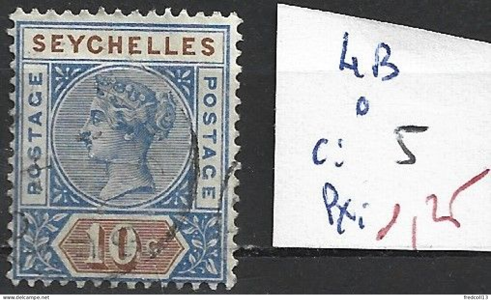 SEYCHELLES 4B Oblitéré Côte 5 € - Seychellen (...-1976)