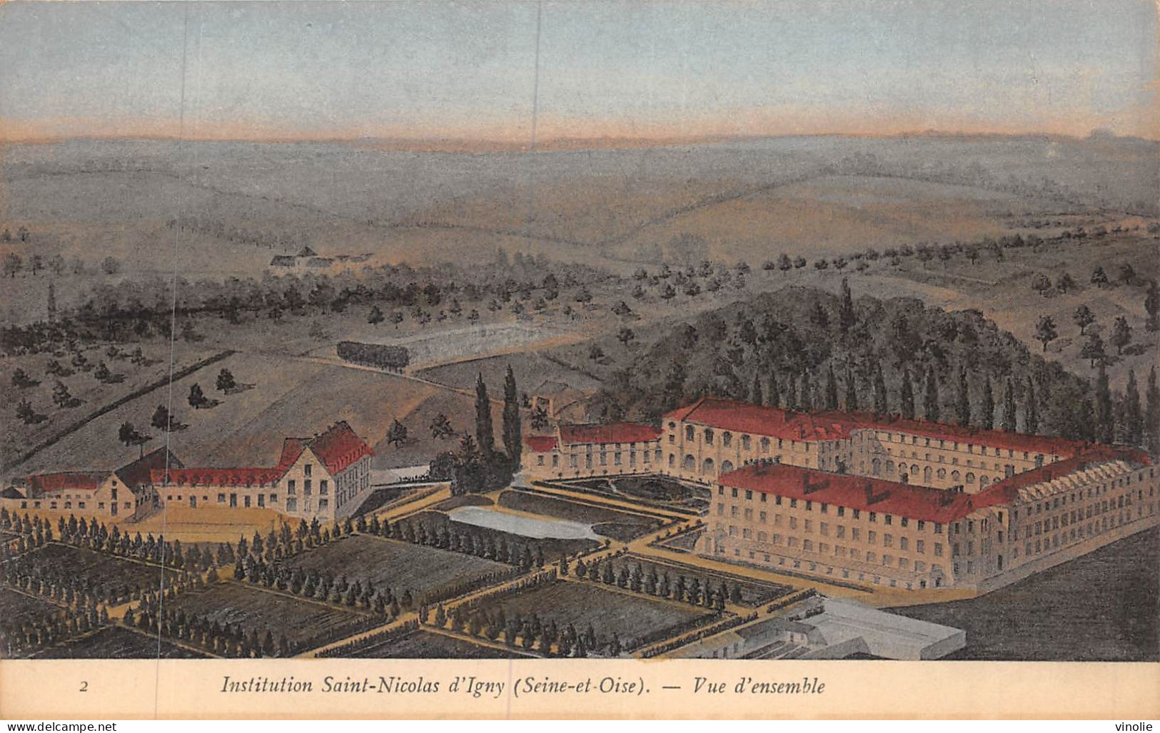 P-24-Mi-Is-1765 : INSTITUTION SAINT-NICOLAS-D'IGNY. CARTE EN COULEUR - Igny