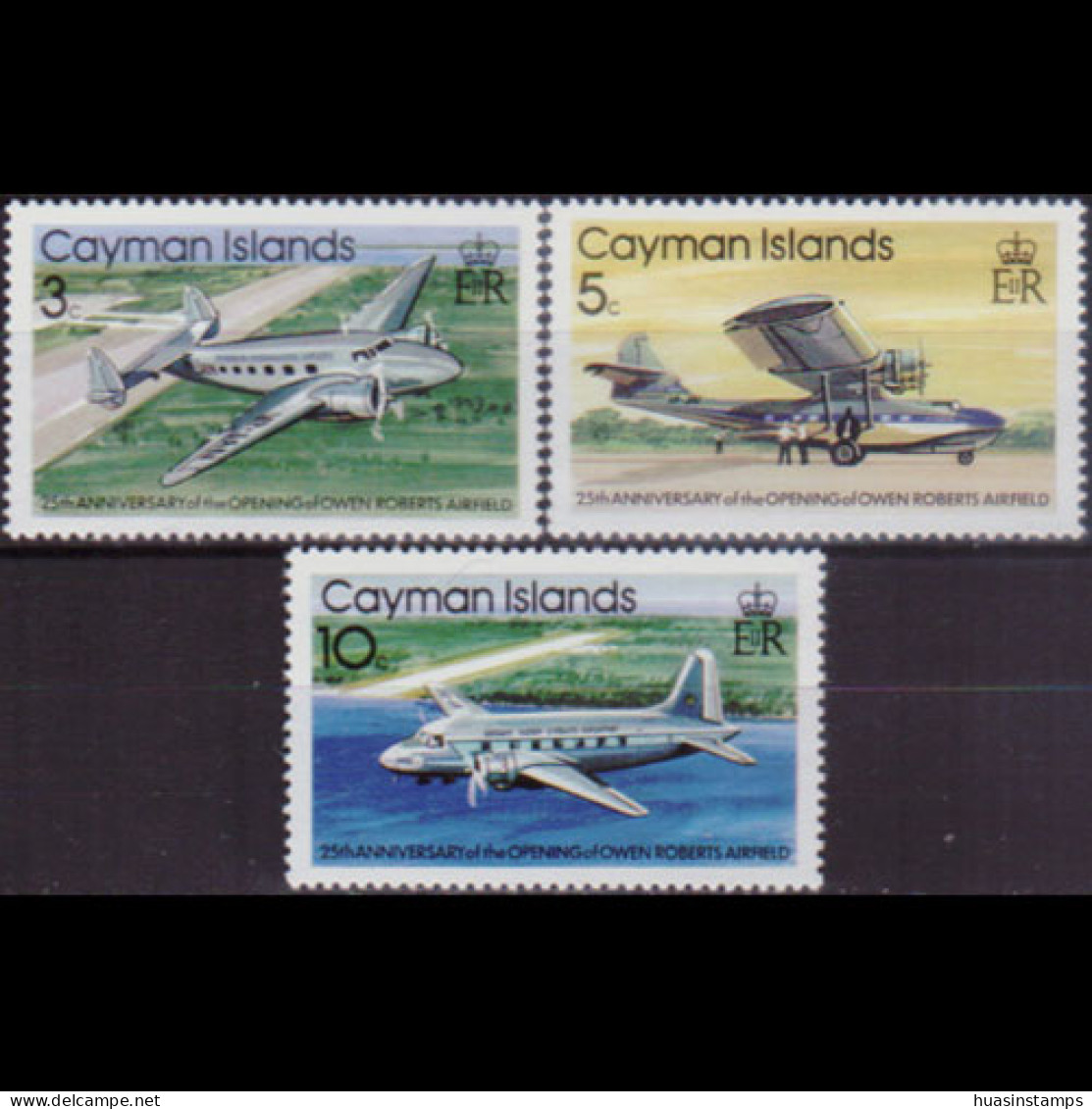 CAYMAN IS. 1979 - Scott# 420-2 Aircrafts 3-10c MNH - Iles Caïmans