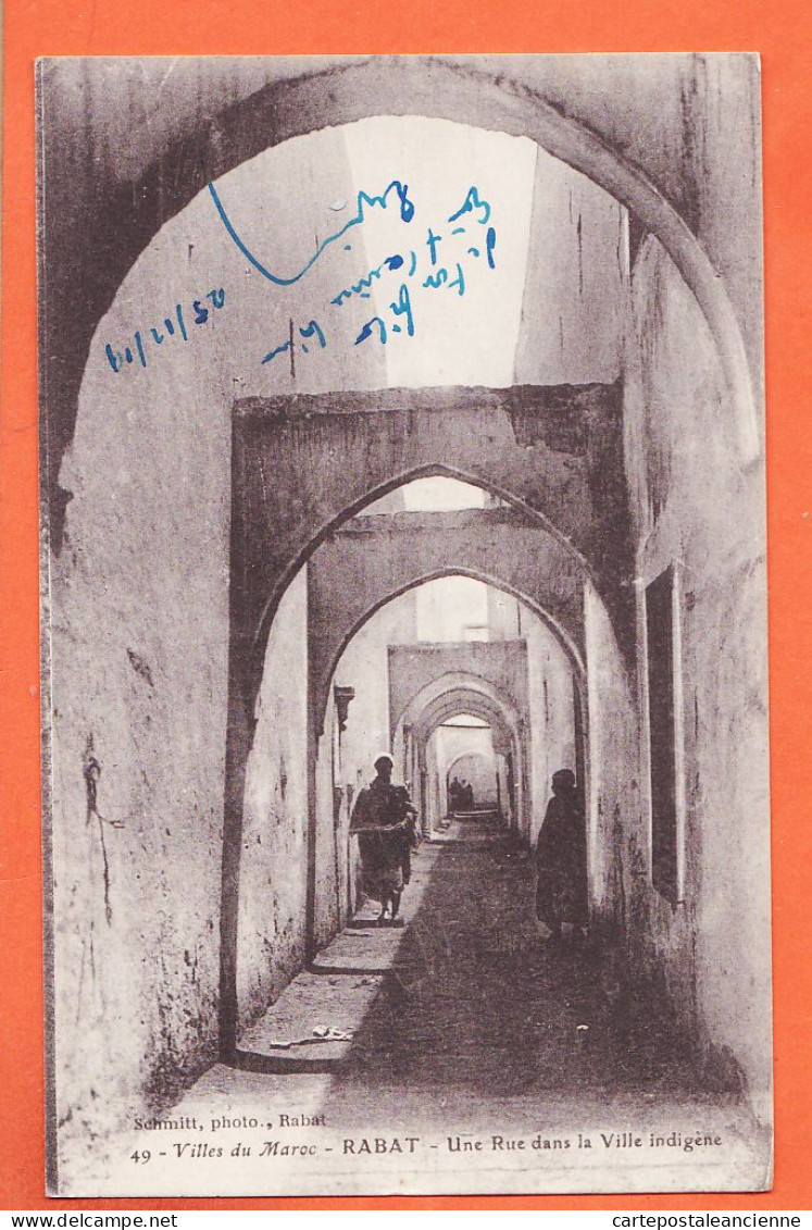 31220 / RABAT Ville Du Maroc Une Rue Dans La Ville Indigene Photo SCHMITT 49 - Rabat